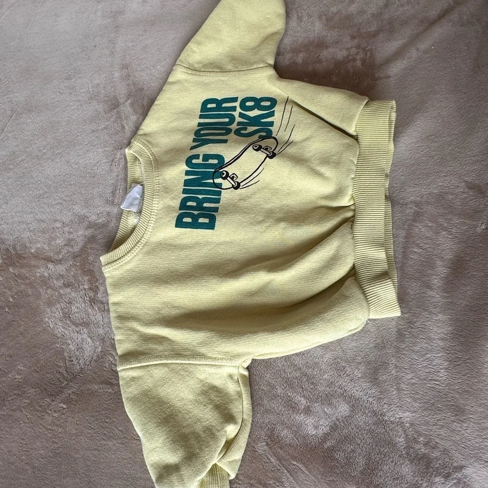 Zara Kids Yellow 'Bring Your SK8' Sweatshirt